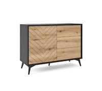 dieppe wooden sideboard 1 door 3 drawers in evoke oak
