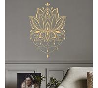 DierCosy Flower Wall Sticker, Lotus Wall Stickers Self Adhesive Flower Wall Decals Waterproof Yoga Studio Wall Art Murals