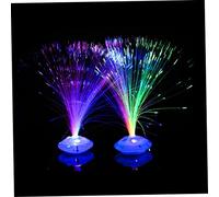 DierCosy Multicolor Fiber Optic Fountain, Fiber Optic Lamp, Battery-Operated Colour Changing Night Light for Wedding Christmas Party Holiday