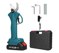 DIERI 21V Portable Handheld Cordless Electric Pruning Shears with Carry Case Rechargeable 2000mAh Lithium Battery & Charger Powered Tree Branch Pruner Garden Clippers 30mm Max Cutting Diameter