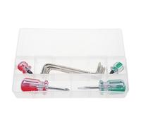 DIERI Double Head Offset Screwdriver Z Shaped Magnetic Mini Slotted Screwdriver Phillips Screwdriver Hand Tool Set 7 in 1 for Automotive Installation