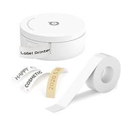 DIERI L1 Plus Label Maker Mini Pocket Thermal Printer All in One BT Connect Prince Tag DIY Date Journal Study Sticker Labeling Machine with 1 White Tape Roll for Office Home Organization USB