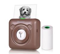 DIERI Mini Pocket All-in-One Thermal Printer Wireless BT Picture Photo Label Memo Receipt Paper Printer AR Photo Function with B Cable Support for Android iOS Smartphone Windows