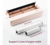DIERI MT810 A4 Portable Paper Printer Thermal Printing Wireless BT nnect mpatible with iOS and Android Mobile Photo Printer Support 210mm/110mm for Outdoor Travel Home Office Printing Sketches