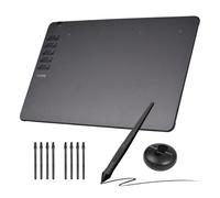 DIERI T906 Graphics Drawing Tablet Ultra-thin Art Creation Sketch with Battery-free Stylus 8 Pen Nibs 8192 Levels Pressure 10 Customized Shortcut Keys Compatible with Windows Android OTG 9.8''x 6.1''