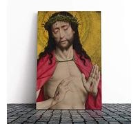 Dieric Bouts Christ Crowned with Thorns Canvas Print | Gallery Wrapped 30mm Frame Wall Art | 24x16 inches | Ready to Hang | Modern Religious Picture | Living Room Bedroom Lounge Office