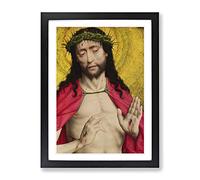 Dieric Bouts Christ Crowned With Thorns Classic Painting Framed Print | A4 Black Framed Wall Art | Ready to Hang | Classic Historical Picture | Living Room Bedroom Lounge Office