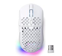 Dierya M1 Wireless Gaming Mouse, 24,000 DPI,2.4GHz/Bluetooth/USB-C,White