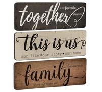 Dies Are We/Together/Family Wall Decor - Rustic Wooden Wall Pediments for Home Decor | Farmhouse Style Hanging Sign for Kitchen, Living Room, Wedding, House Warming, Bedroom, Entrance Exhibition