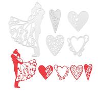 Dies for Card Making,Die Cutting Dies for Cards,Cutting Dies for Card Making,Cutting Dies,Craft Dies,Heart Stencil,Wedding Stencils,Couple Die Cutting Mould,Photo Decorative Paper Dies Scrapbooking