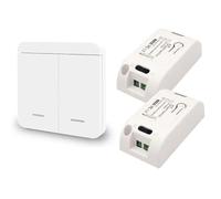 Diese 433Mhz wireless Wall Switch rf 86 wall panel transmitter Safety Switch and AC 110V 220V relay interruptor for Light Lamp(2gang 1Switch)