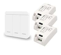 Diese 433Mhz wireless Wall Switch rf 86 wall panel transmitter Safety Switch and AC 110V 220V relay interruptor for Light Lamp(3gang 1Switch)