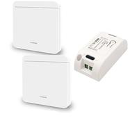 Diese 433Mhz wireless Wall Switch rf 86 wall panel transmitter Safety Switch and AC 110V 220V relay interruptor for Light Lamp(1gang 2Switchs)