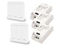 Diese 433Mhz wireless Wall Switch rf 86 wall panel transmitter Safety Switch and AC 110V 220V relay interruptor for Light Lamp(3gang 2Switchs)