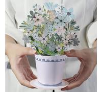 Diese Klappkarten Flower Pop Up Card - 3D Flowers Bouquet Greeting Card for Birthday Father's Day Anniversary Get Well 15cm x 20cm (5-7/8" x 7-7/8") - Mix Flower Bouquet for Men