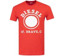 Diesel 1976 Varsity Logo T-Shirt - Racing Red - S