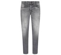 Diesel 1979 Sleenker Frayed Grey Faded Denim Jeans