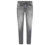 Diesel 1979 Sleenker Frayed Grey Faded Denim Jeans - W33 - 32L