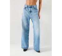 Diesel 1996 D-Sire Low Rise Wid Leg Relaxed Jeans, Light Blue, Size 28, Women Light Blue