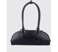 DIESEL 1DR Dome Smooth Leather Shoulder Bag with Embossed Oval D Logo