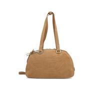 Diesel 1DR dome-suede shoulder bag with Oval D logo - Brown OS