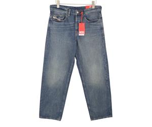 DIESEL 2001 D-Macro 0CLBB Men Jeans W34/L34 Blue Relaxed Fit Wide Leg Low RRP195