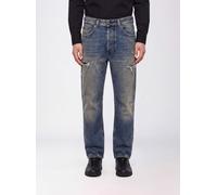 DIESEL 2024 D-Macs Mid-Rise Straight-Leg Jeans in Distressed Denim - Size: 33 - male
