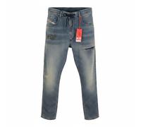 DIESEL 2032 D-Krooley-B 068PL Jogg Men Jeans W32 Blue Faded Distress RRP325