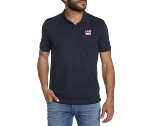 Diesel A16981 Men's Polo Shirt - French Collar - Turquoise/Black/Blue - Sizes S/M/L/, blue, S