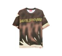 Diesel abstract-print mesh T-shirt - Brown S-M-L-XL