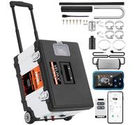 Diesel Air Heater,12V/24V/230V 8KW Portable Integrated Parking Heater with Remote Control,Bluetooth App Control,and LCD Monitor for Cars,Trucks,Buses,RVs(White）