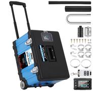 Diesel Air Heater,12V 8KW Portable All-in-One Truck Heater with Luggage-style with a retractable handle,Remote Control for Car,Truck,Boat,Bus,RV,Camper（Blue）