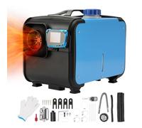 Diesel Air Heater,Fesuda 8KW 12V All-in-one Single Hole Diesel Heater With LCD Switch & Remote Control Fast Heating，Portable Night Diesel Heating Quiet for Campervan Car Trucks Bus RV-Blue