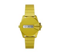 Diesel Baby Chief Watch for Men, Digital Movement with Silicone, Stainless Steel or Leather Strap, Yellow Orche, 35MM