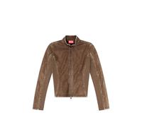 Diesel biker jacket with rib-knit inserts - Brown 36-38-40-42-44