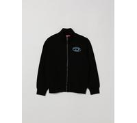 DIESEL Boy's Cotton Zip-Up Sweatshirt with High Neck and Oval D Logo - Size: 8 - male