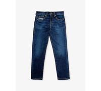 Diesel Boys Denim Blue Kids Washed Straight-leg Mid-rise Stretch-denim Jeans 6-16 Years 10