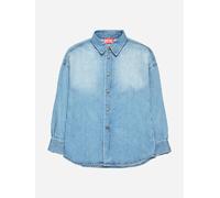 Diesel Boys Oval D Back Logo Denim Shirt in Blue - Blue - 12 Yrs