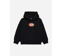 Diesel Boys Oval D Logo Hoodie in Black - Black - 4 Yrs