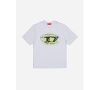 Diesel Boys Oval D Print T-Shirt in White - White - 10 Yrs