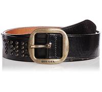 Diesel BRAVE CINTURA BELT belt men's genuine leather (Black, 90 cm)