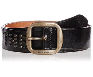 Diesel BRAVE CINTURA BELT belt men's genuine leather (Black, 90 cm)