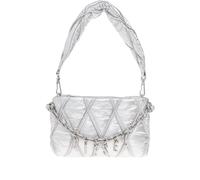 Diesel Charm-D quilted clutch bag - Grey One Size