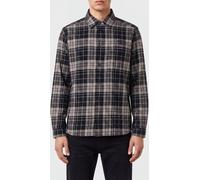 DIESEL Check Cotton Shirt with Embroidered Oval D Logo - Size: 54 - male