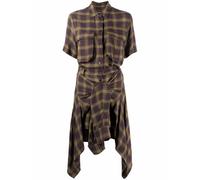 Diesel check-print dress - Green XXS