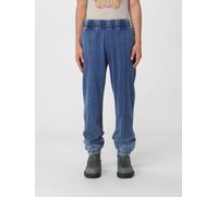 DIESEL Cotton Jogging Trousers with Elasticated Waist and Slant Pockets - Size: XL - male