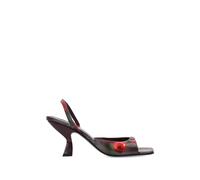 Diesel D-Amber floral-print slingback heeled sandals - Red 35-36-37-38-39-40-41