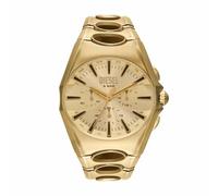 Diesel D-Curve Watch for Men, Quartz Chronograph Movement with Stainless Steel, Leather or Silicone Strap