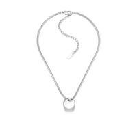 Diesel D Logo Unisex Silver-Tone Stainless Steel Necklace, DX1672040