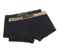 DIESEL Damien-Gft-2Pack Men Underwear L Black Elastic Waist Trunk Boxers